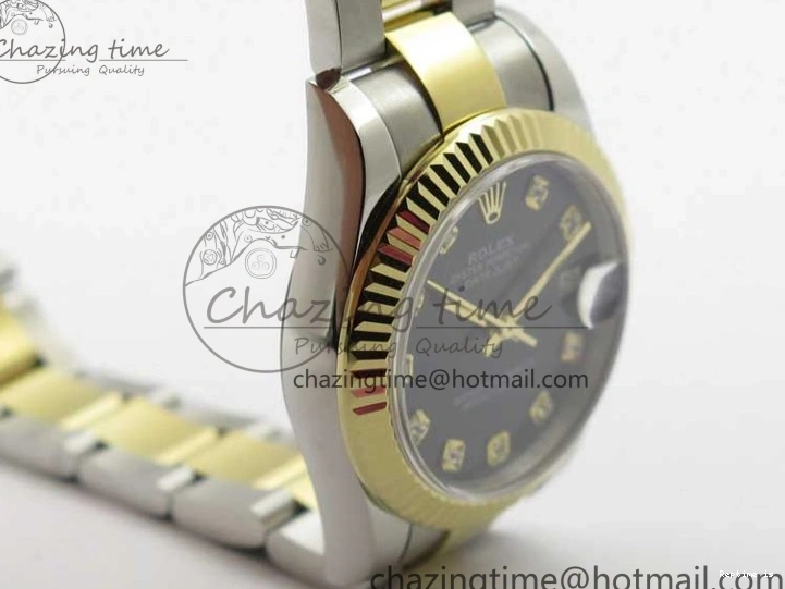 1225 StreetReady Datejust 31mm 278273 SS YG BP Maker Best Edition Black Diamonds Dial on SS YG Oyster Bracelet 2717